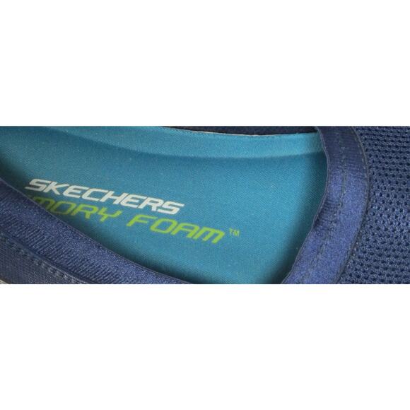 Skechers Memory Foam Mesh Walking Shoes Blue Size 9 - Picture 8 of 8